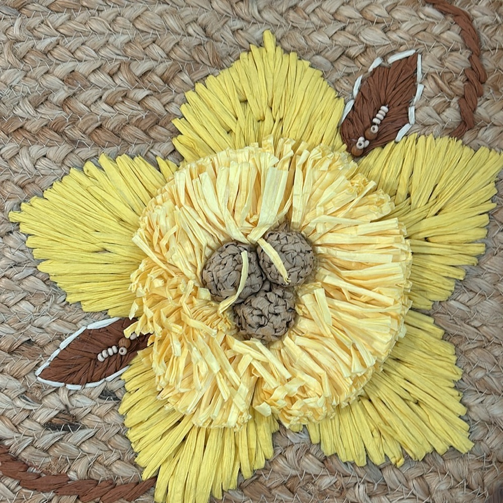 Chicos Floral Beach 100% Jute Tote - Picture 9 of 13